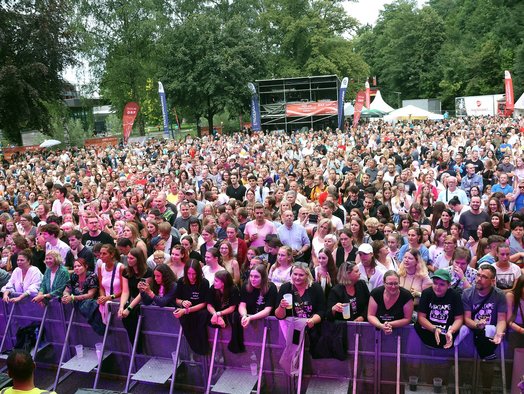 Begeistertes Publikum beim Sommer Open Air Publikum beim Sommer Open Air
